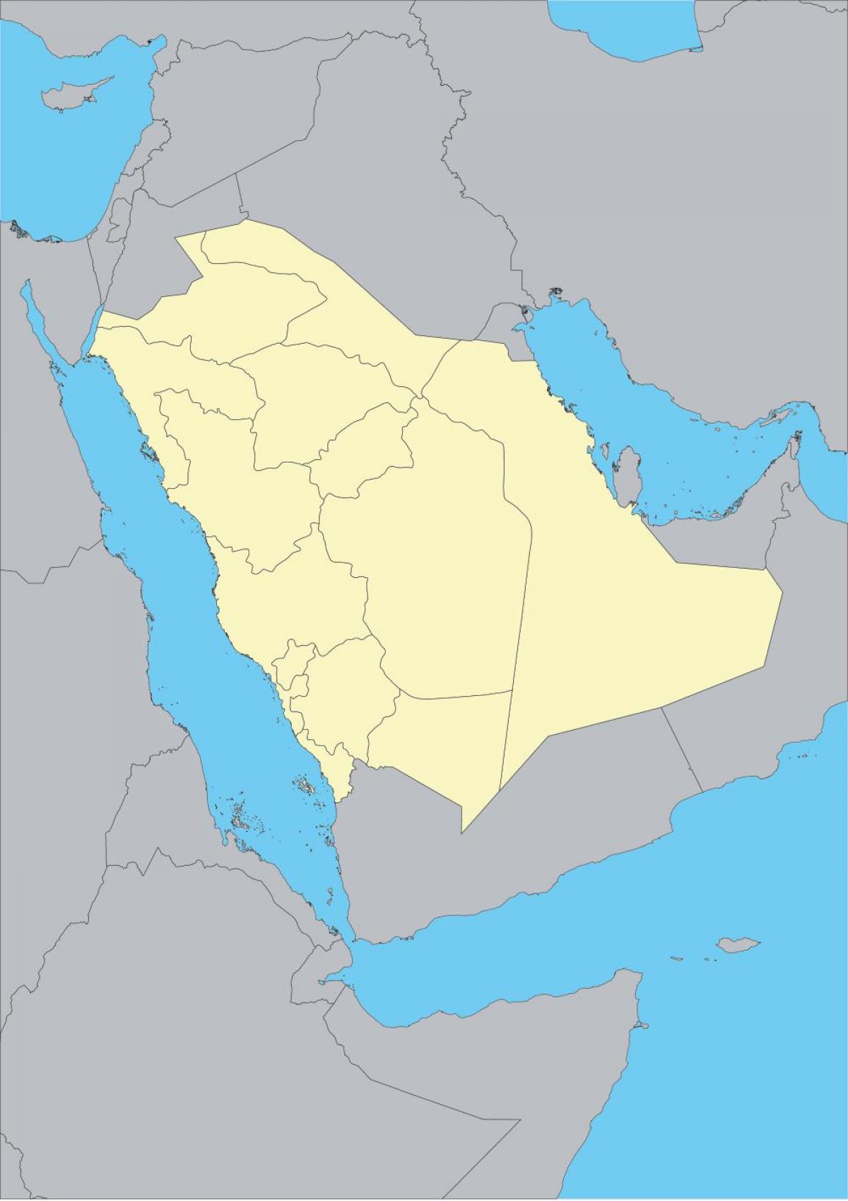 Kaart van Saoedi-Arabië uiteensetting