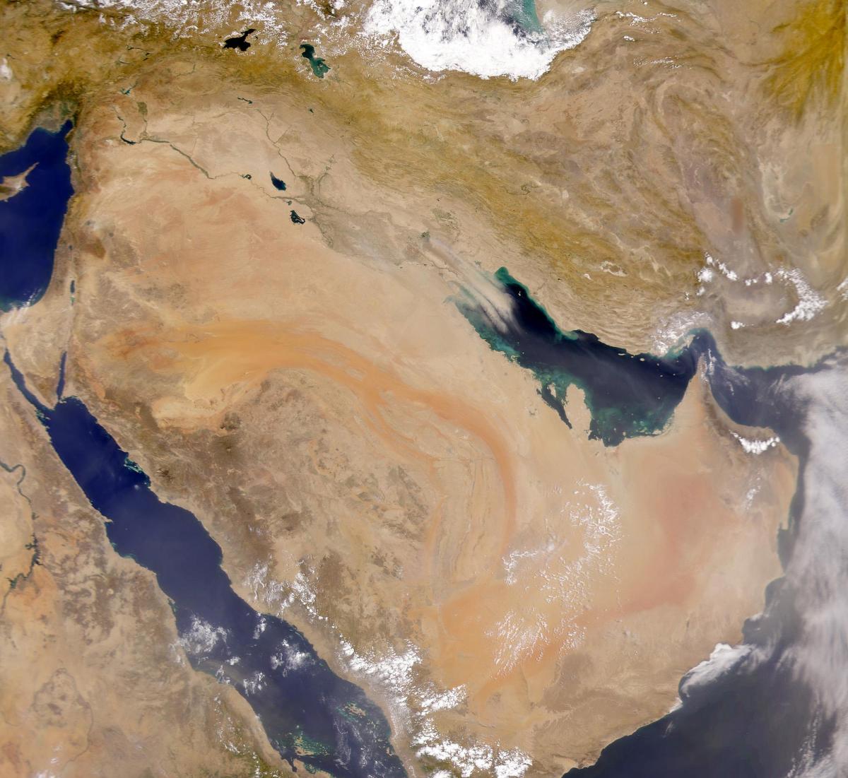 Kaart van Saoedi-Arabië satelliet