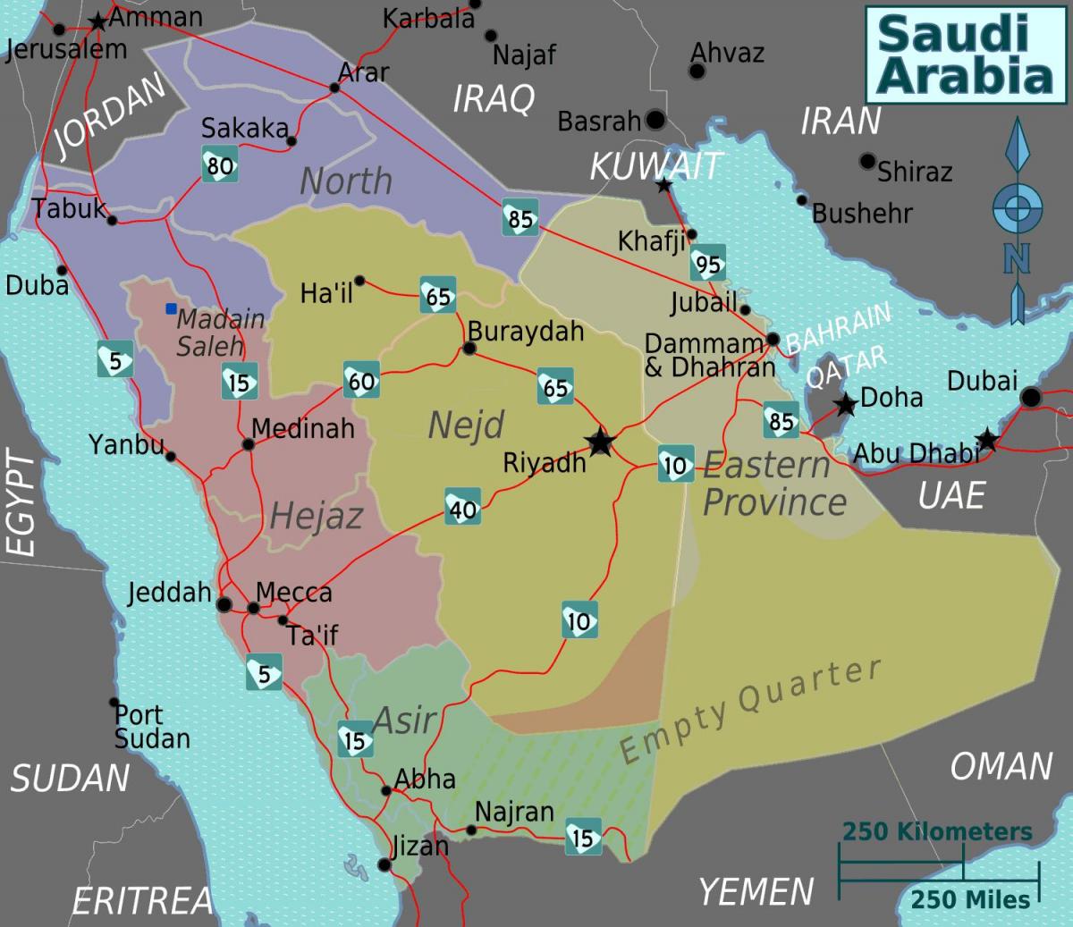 Kaart van turaif Saoedi-Arabië