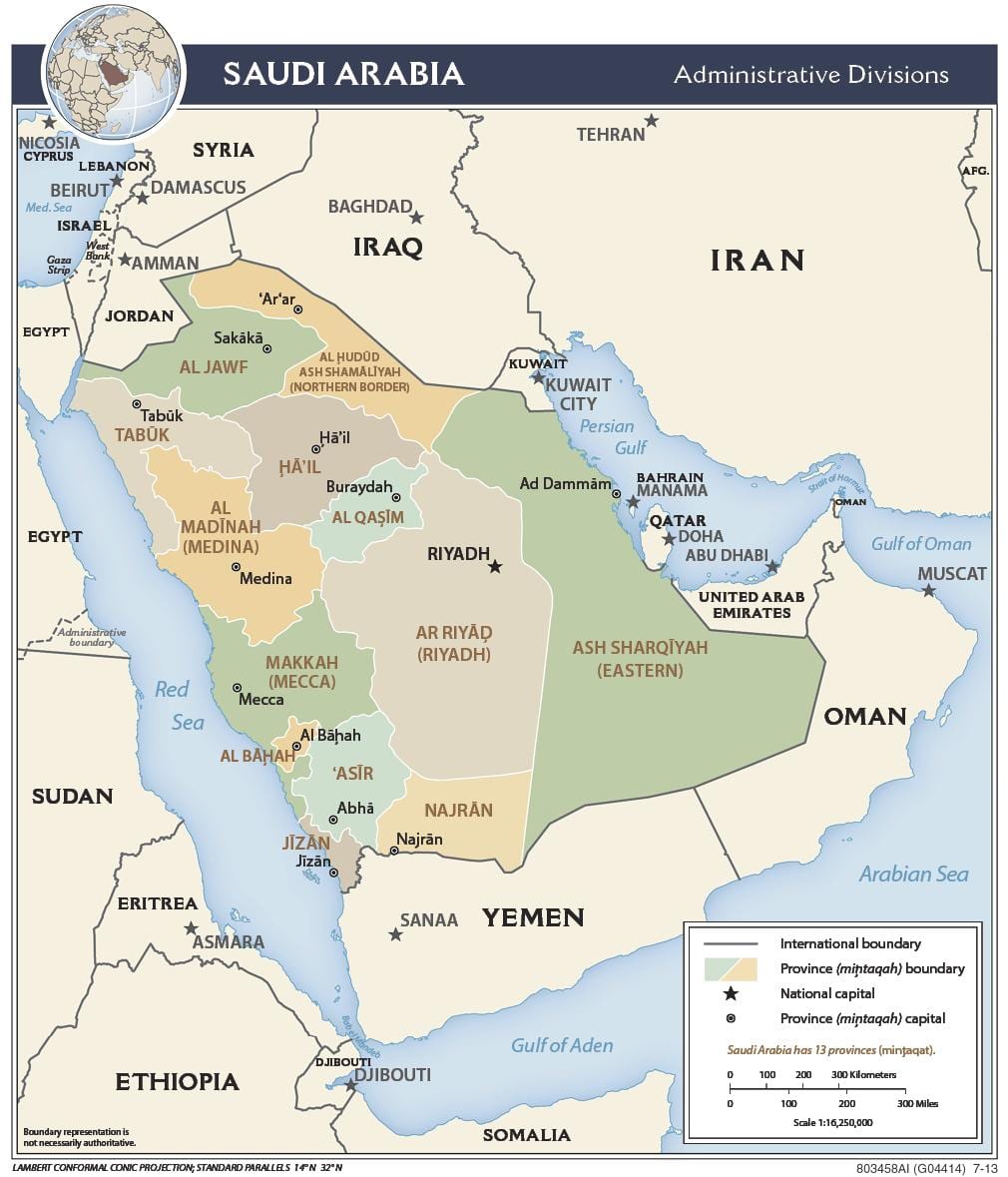 qassim Saoedi-Arabië kaart