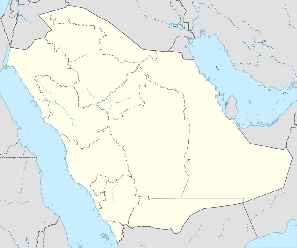 Kaart van Saoedi-Arabië in