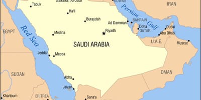 Al jouf kaart in Saoedi-Arabië
