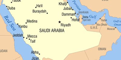 Arar KSA kaart