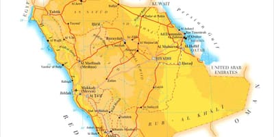 Dammam KSA kaart