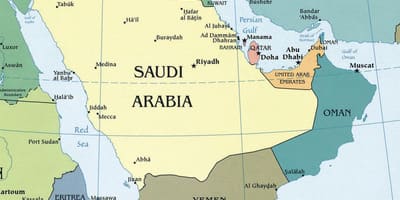 Kaart van die hoofstad van Saoedi-Arabië
