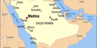 Kaart van medina, Saoedi-Arabië