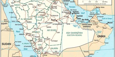 Kaart van Saoedi-Arabië foto's
