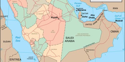 Kaart van Saoedi-Arabië provinsies