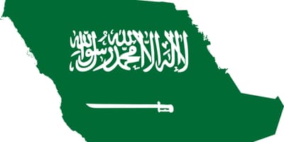Saoedi-Arabië kaart vlag