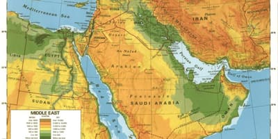 Kaart van Saoedi-Arabië woestyn