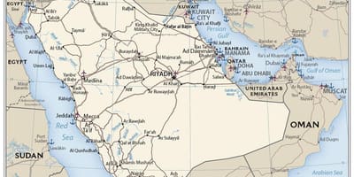 Kaart van shoaiba Saoedi-Arabië